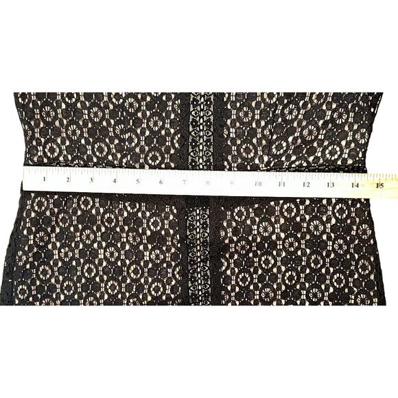 NWT Max and Cleo Black Lace Cap Sleeve Fitted Sheath Dress Size 8 MSRP $128 - Picture 4 of 7